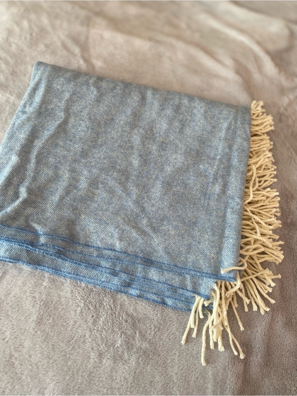 Lands DownUnder herringbone cotton blend throw